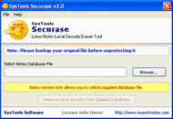 Lotus Notes Security Remover screenshot